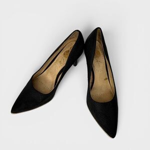 MARIA MA-GRACY Black Faux Snakeskin Pumps Size 7.5
